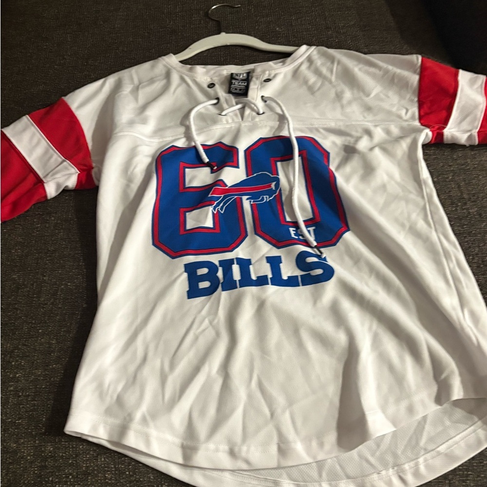 NFL Team Apparel Women's White Jersey Top